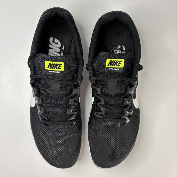 Nike Zoom Rival D 10 Black/White-Volt spikes 907567-017 Women's Size 9 Medium - Picture 6 of 13
